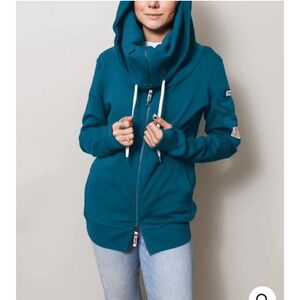 Thumb United Casey Fleece full zip‎ sweatshirt Teal green size 3X